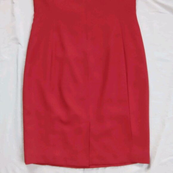 2 Piece Liz Claiborne Collection Red Sleeveless Shift Dress Jacket Holiday 12 - Picture 12 of 13